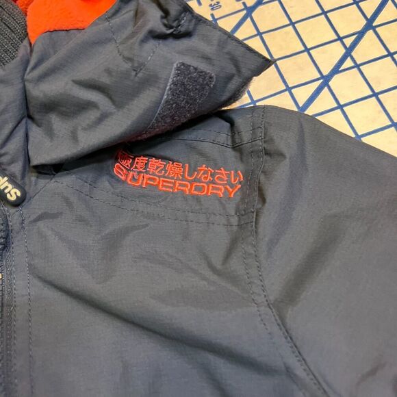 Superdry Japan Navy Pink Windcheater Jacket Women's Sz Small Insulated Full Zip - Picture 8 of 16